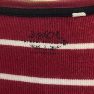 Red and white striped long sleeve shirt